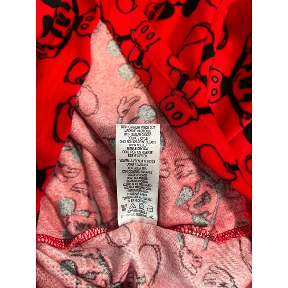 Mickey Mouse Womens Red & Black "The One And Only" Soft Pajama Set Size Small - Picture 14 of 16